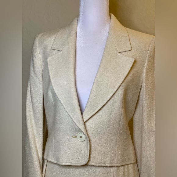 Jaeger 100% Raw Silk Women’s Jacket and Skirt Set. UK Size 12, US 8. Ivory. - Picture 6 of 9